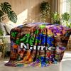 Custom Name Personalized Game Rainbow Friends Print Blanket, Home Decor, Bedroom, Sofa, Camping, Couch, Gifts for Birthday ChristmasEnthusiasts
