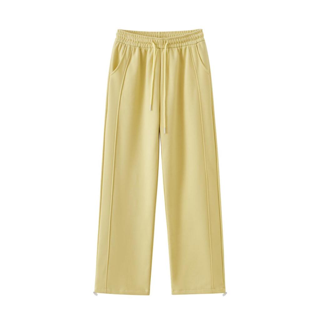 Весна/Лето 2025 Женские Повседневные Спортивные Брюки с Высокой Посадкой и Широкими Штанинами