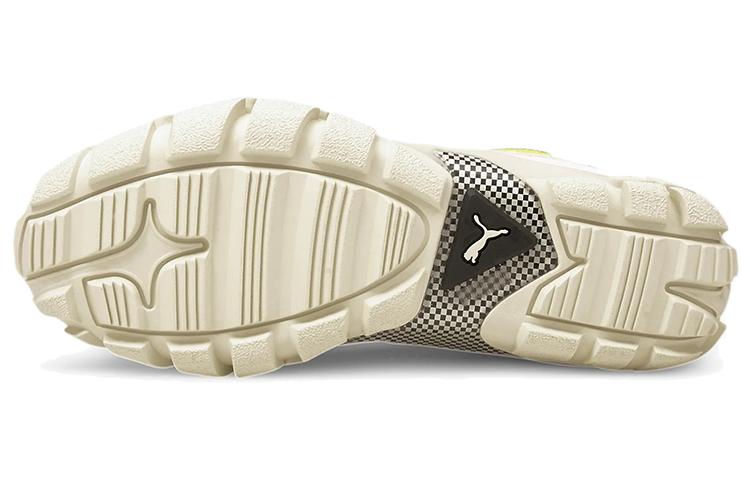 PUMA Mesh, Leather Cushioning Slip Resistant Lightweight Low top Running Shoes Women's Black White Green 380125-01