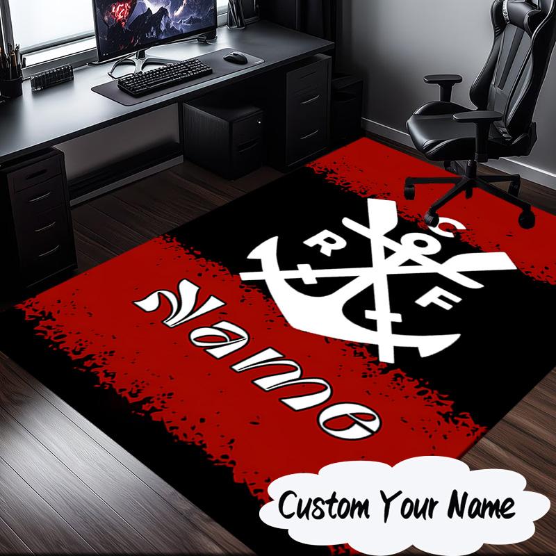 Custom Name Corinthians Team Crest Rug for Living Room, Game Rooms, Office, Bedroom, Floor Mat Playful Design, fan gifts Christmas decor