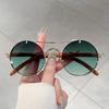 Vintage Round Sunglasses Men New Fashion Retro Double Bridge Casual Shades Women Luxury Gradient Multi-color Sun Glasses
