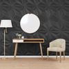 VidaXL Wall Panels 48 Pcs, Wall Stickers, Wallpapers, Wall Coverings, Living Room Decoration, Black 50x50 Cm 356936