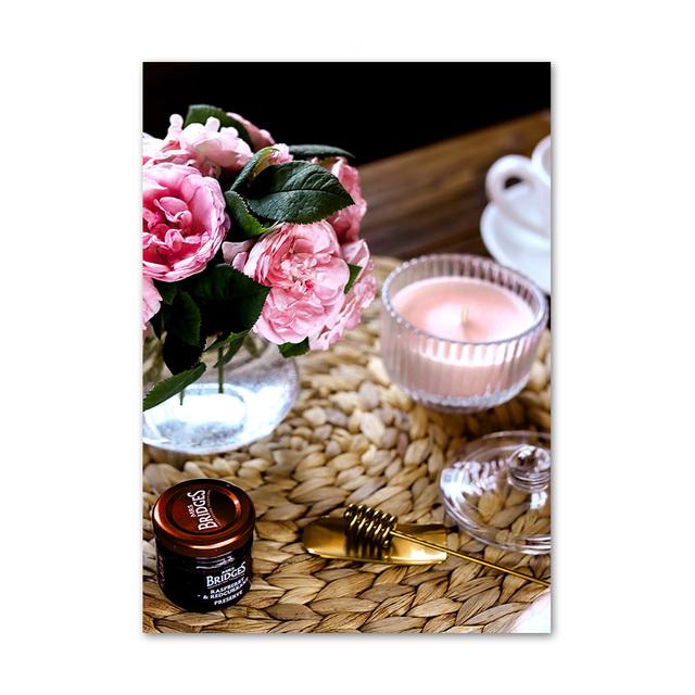 Завтрак шоколадное кольцо торт кофе хлеб плакаты на скандинавскую тему принты настенная живопись на холсте картины десертный магазин домашний декор