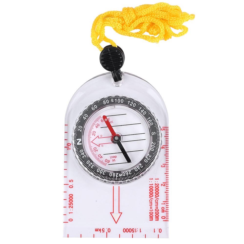 Портативный компас для карт, многофункциональный компас для кемпинга, пешего туризма и приключений на открытом воздухе