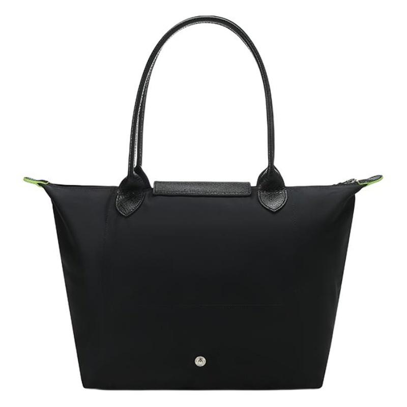 Longchamp Сумка на плечо Le Pliage Green 28 с длинными ручками складная экологически чистый холст с отделкой из коровьей кожи пельмень портативная средняя 2605919001