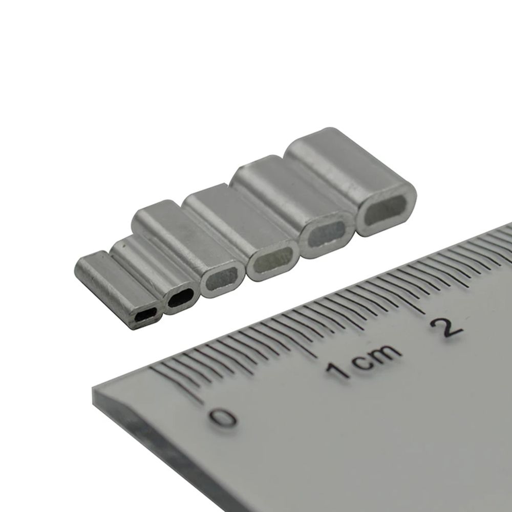 Обжимные втулки для лески из нержавеющей стали. Двойная алюминиевая трубка. Обжимной соединитель для проволоки. Трубка для рыболовной проволоки.