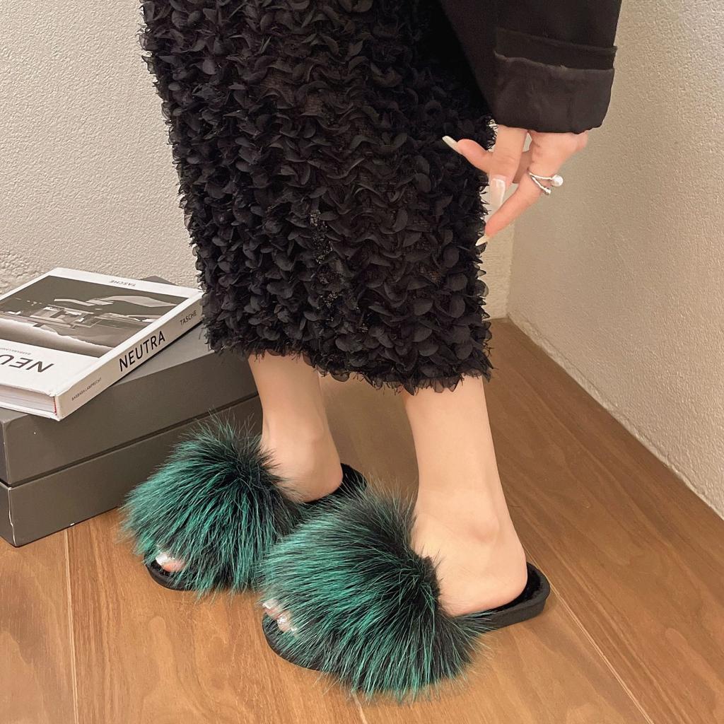 Новые удобные мягкие тапочки с плюшевой подкладкой для дома и улицы, теплые и модные, универсальные меховые тапочки