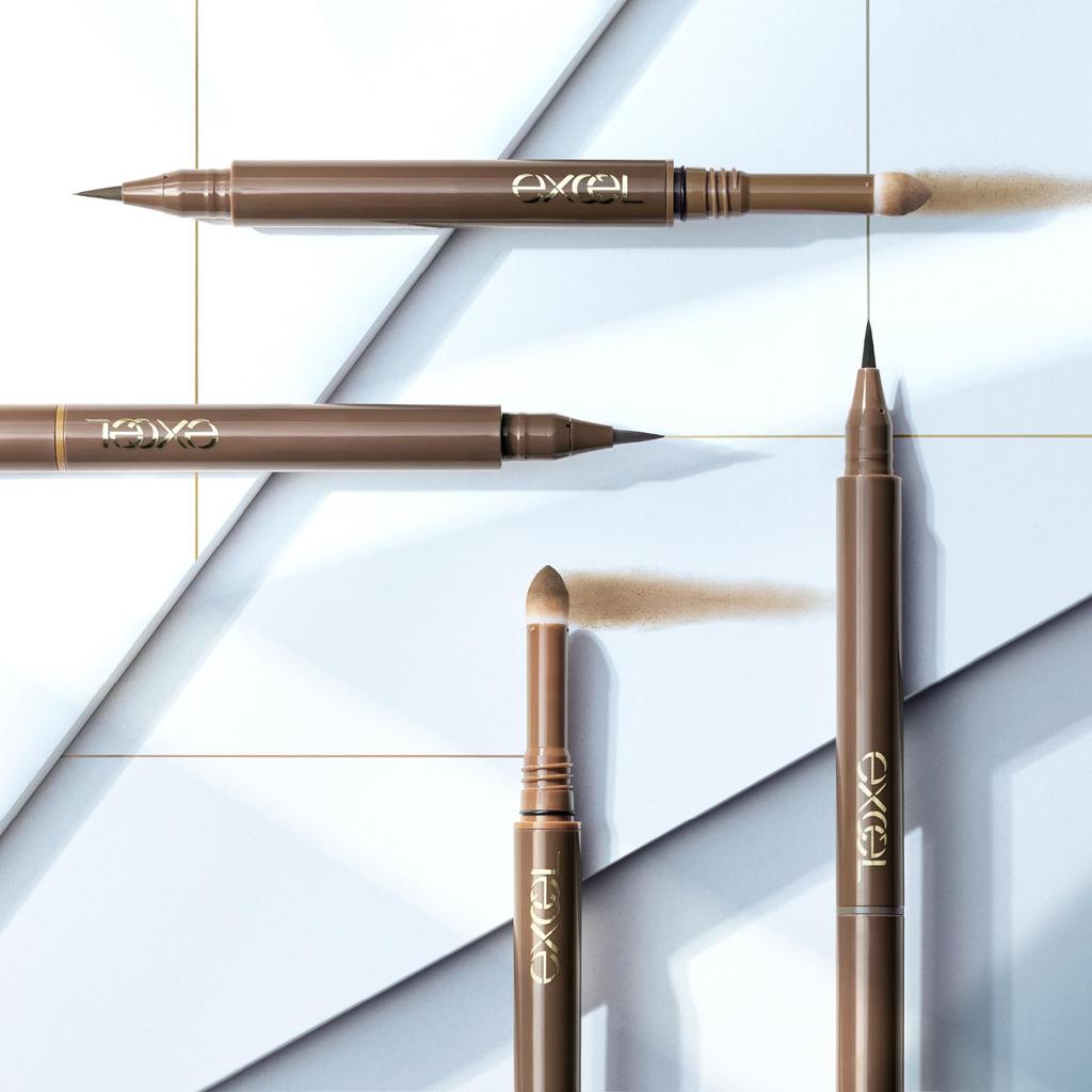 Excel Eyebrow N LT01 Natural Brown Eyebrow Eyebrow Long-Lasting Liquid, Long-Lasting