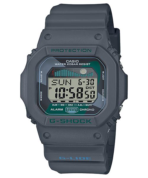Casio Мужские кварцевые часы с resin-корпусом, водозащитой 200 м, ударопрочностью, будильником GLX-5600VH-1