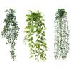 Имитация искусственной зелени, настенное украшение для дома и сада, растения из ротанга, виноградные лозы, зеленые листья