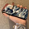 Чехол для телефона Funda для Apple iPhone 17 Pro Max Air 14 11 16 15 Pro 7 8 13 XR XS MAX 12 Мультяшная волна
