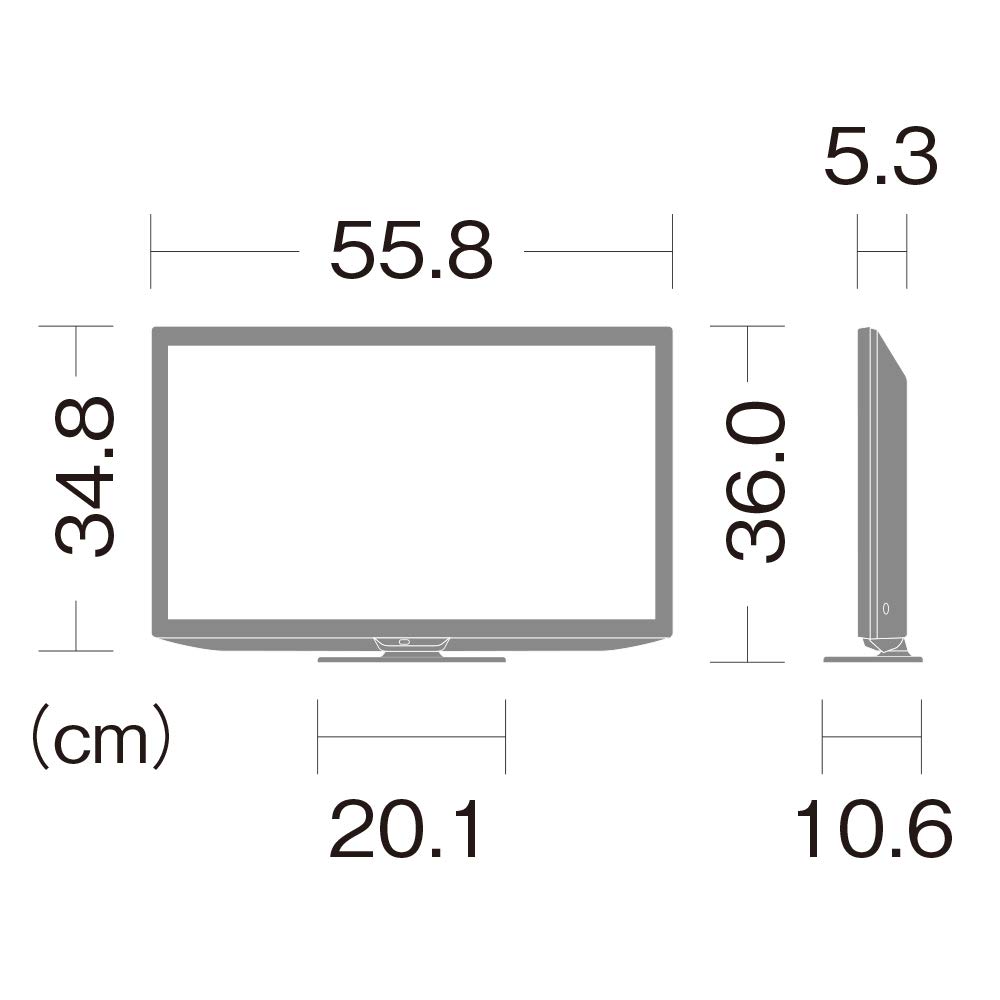 Sharp 24V LCD TV AQUOS High Definition External HDD Recording Supports 2021 Model Black 2T-C24DE-B Back-Program