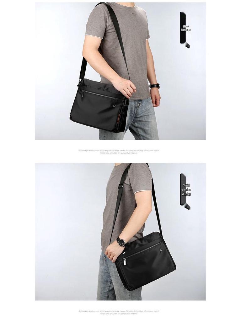 Men's Waterproof Oxford Cloth Crossbody Shoulder Bag - Large Capacity Canvas Messenger Backpack