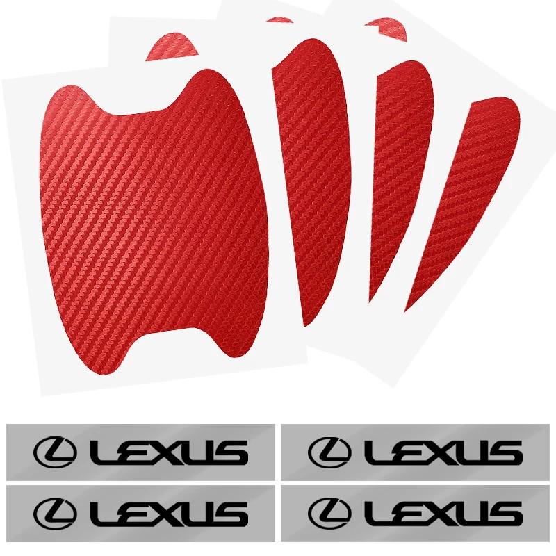 Interior Stickers 8Pcs Car Door Sticker Auto Handle Anti Scratch Protection Film Car Styling For Lexus IS250 Ct200h ES300h RX350RJ6