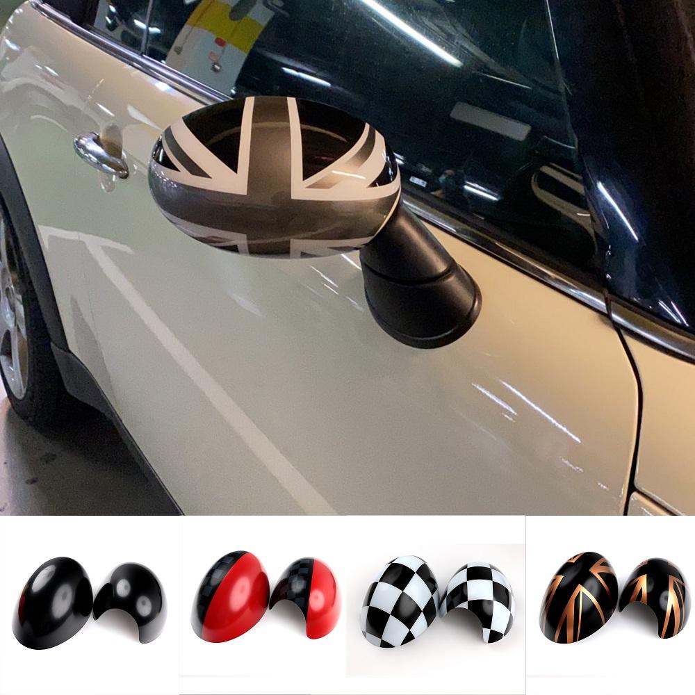 Для Mini One Cooper S хэтчбек кабриолет R50 R52 R53 черный флаг чехлы для зеркал заднего вида украшения автомобиля автоаксессуары