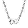 Hip-hop Punk Alloy Heart Handcuffs Necklace Fashionable Neck Jewelry Neck Chain Punk Heart Jewelry for Woman Girls Man