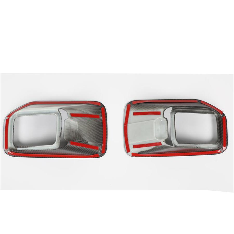 For 2015-20 Ford F150 Front Fog Light Cover Trim Exterior Kit Carbon Fiber Look