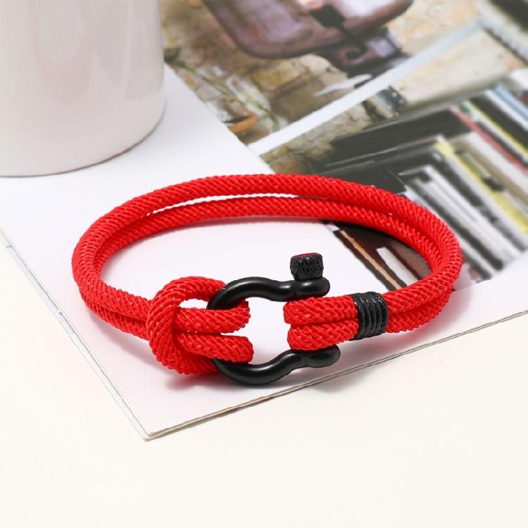 Comfortable Rope Bracelet Adornment Stainless Steel Clasp Decorated Bracelet Couple Wrist Rope Casual Jewelry Gift