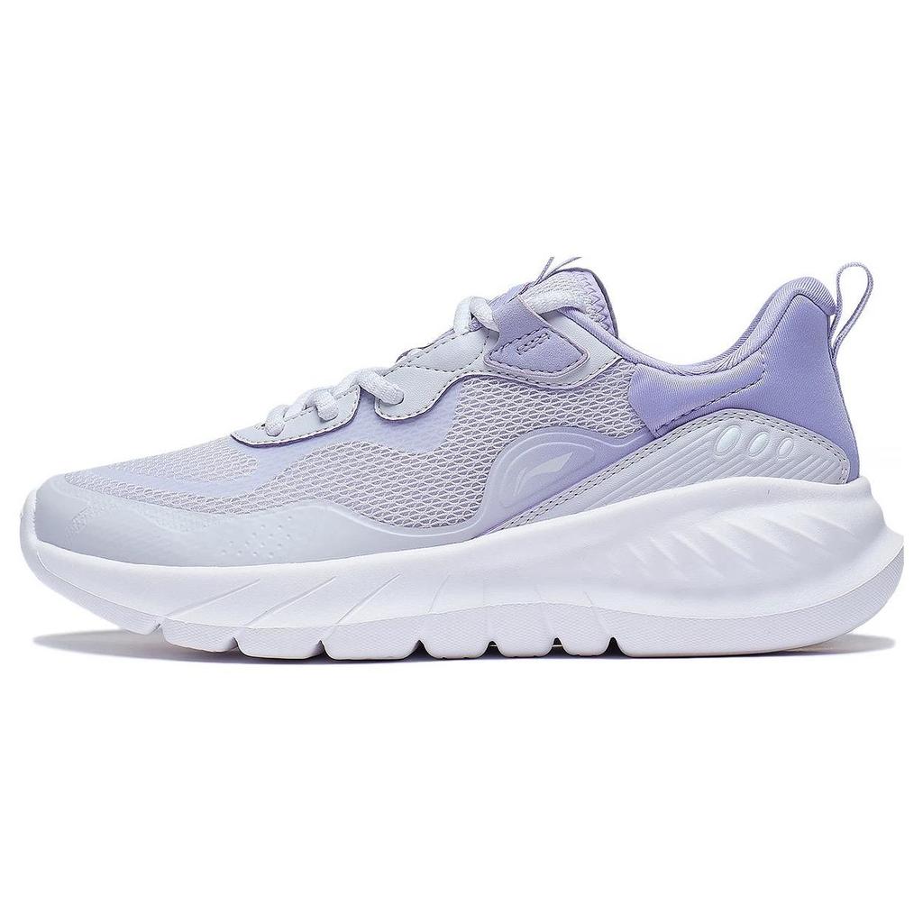 Li Ning Easy Flex Soft Resilient Breathable Durable Shock Absorbing Low Top Running Shoes Women Sneaker Light-Mist-Purple ARST074-2