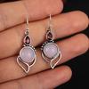 Wedding Jewelry Hook Multi-Gemstone Ear Stud Moonstone Earrings Opal Stone Garnet Ruby Chalcedony