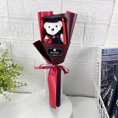 1/2шт плюшевый пенопластовый букет подарок на день учителя плюшевый букет медведей милый докторский букет медведей креативный докторский бакалавр одинарный 35см