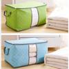 with Reinforced Handle Clothes Storage Bag Foldable Cotton Quilt Bags  For Blankets Bedding
