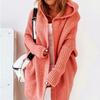 Mid-length All-match Cardigan Women Korean Fashion Loose Batwing Sleeve Sweaters Autumn  Loose Hooded Sweater Women's Jacket