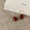 Простые серьги-крючки Ankara Red Oil Drop Bean для женщин, уникальные, индивидуальные, модные, элегантные, универсальные