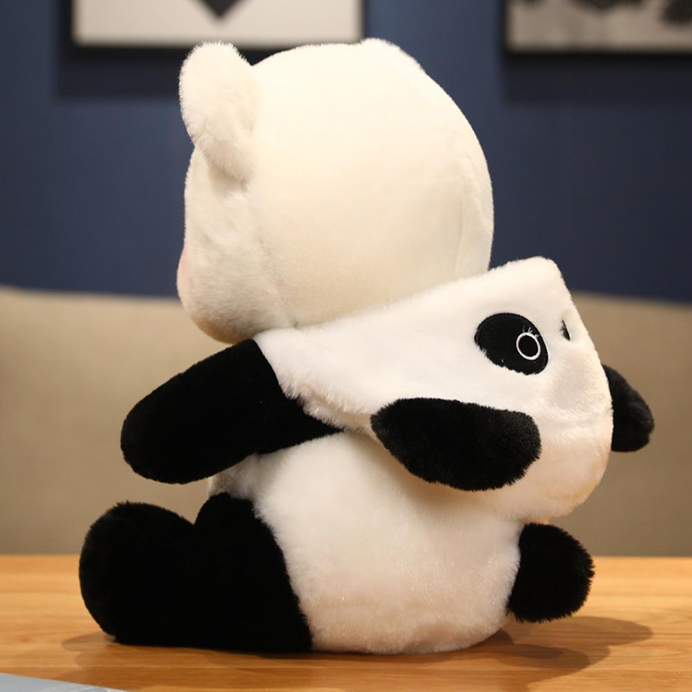 Soft Cartoon Transformation Plush Bear Bear Bear Turn Into Panda Stuffed Toys  Home Decor