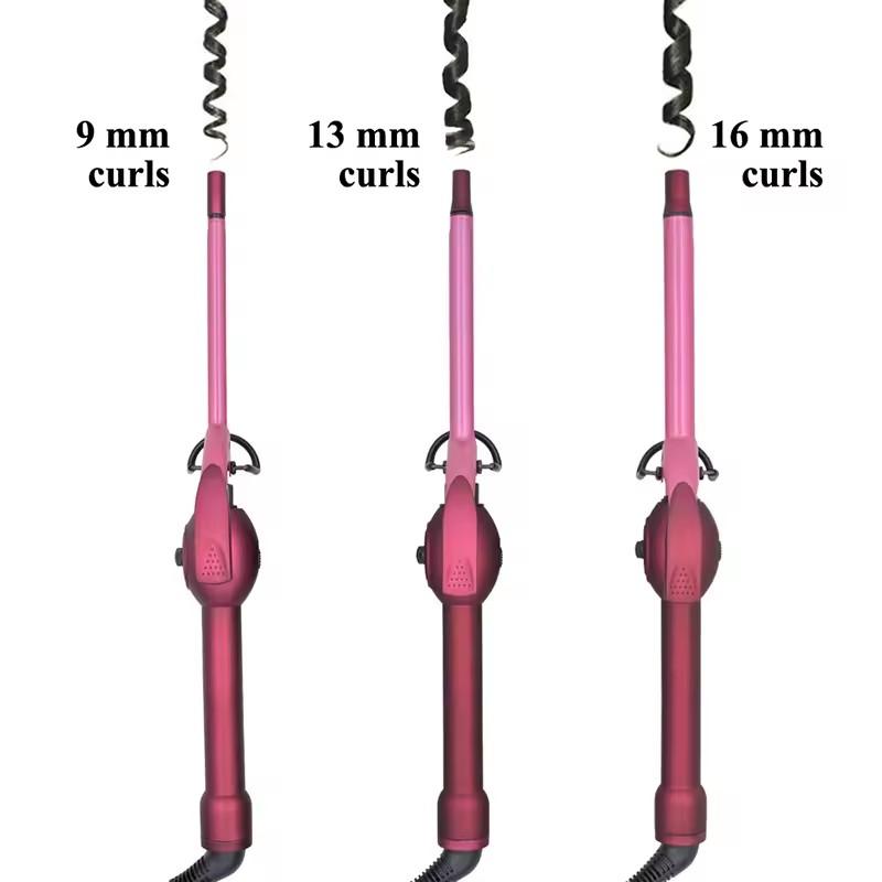 9 мм керамическая палочка-ролик с ЖК-дисплеем, маленькая щипцы для завивки Тедди, профессиональные щипцы для завивки волос для коротких волос, инструменты для укладки волос в салоне