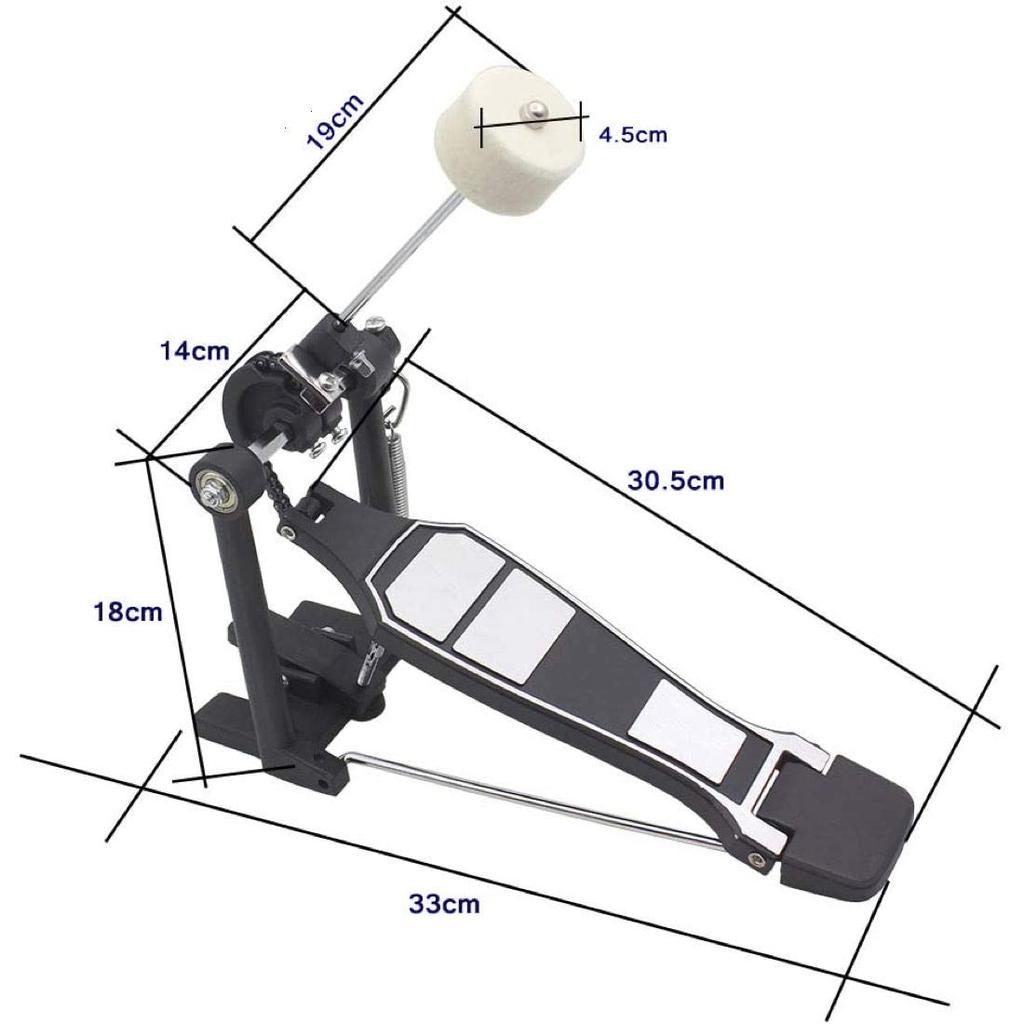 Педаль барабана, колотушка с одним цепным приводом для барабанщиков, педаль бас-барабана, колотушка, часть ударного инструмента