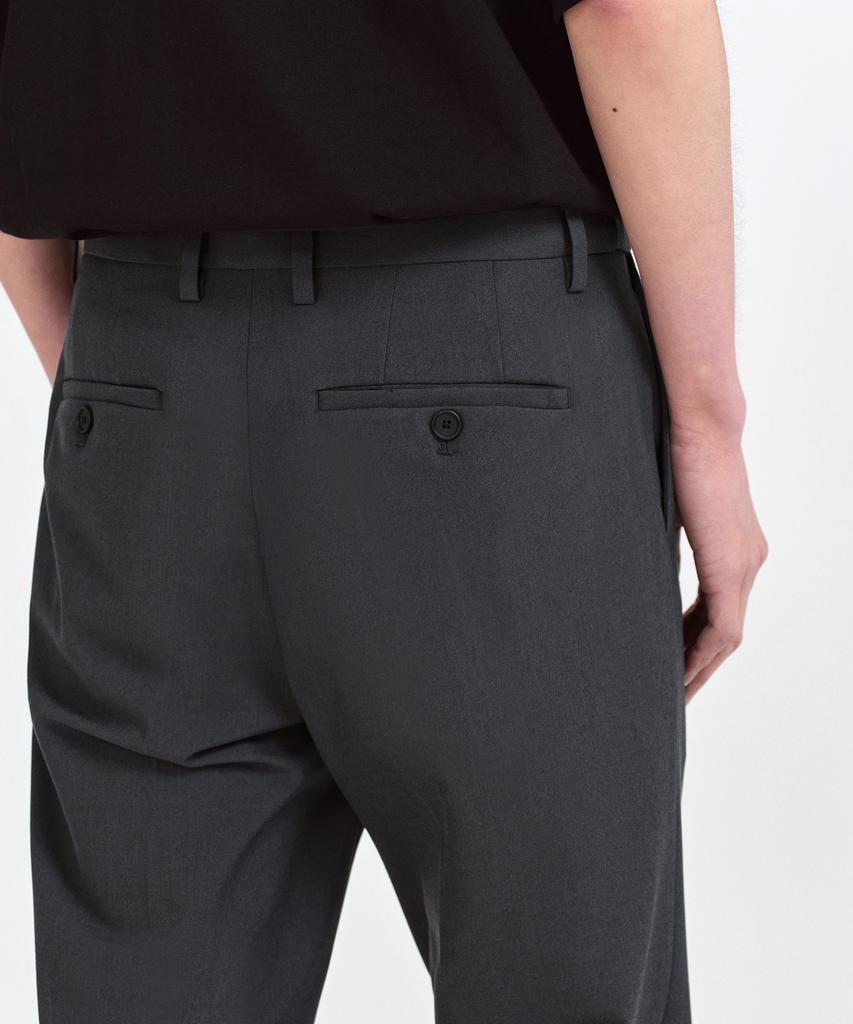 MUSINSA STANDARD Semi-Wide Hidden Banding Slacks [Gray]