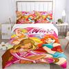 Winx Club Adventures Print 3Pcs Bedding Setduvet Cover With 2 Bedropillowcase Home Birthday Gift