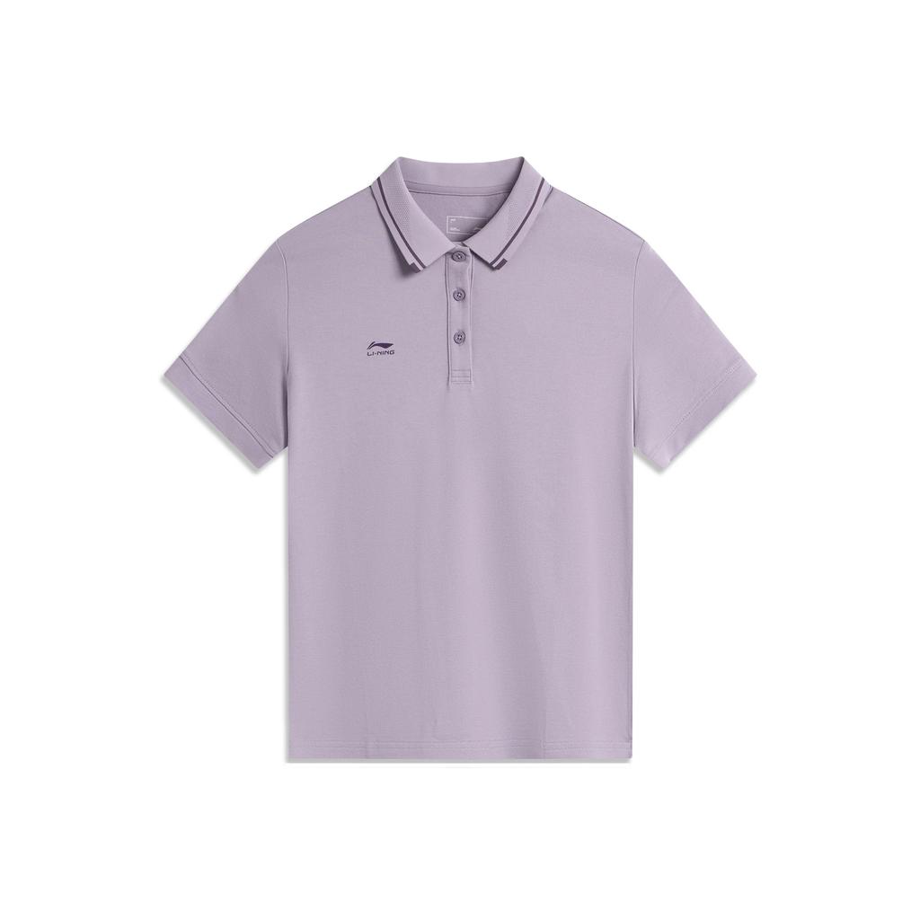 Li-Ning Повседневная Спортивная Простая Удобная Универсальная Футболка-поло с коротким рукавом Женские топы APLV060-4