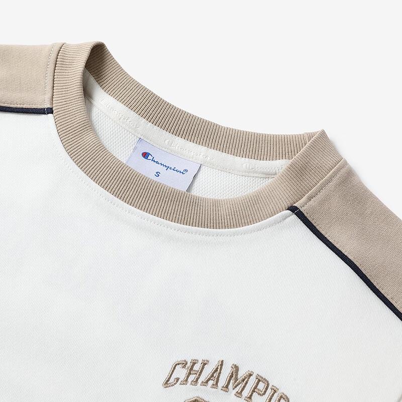 Champion Унисекс Детский Ретро Свитшот с Круглым Вырезом и Пэчворком