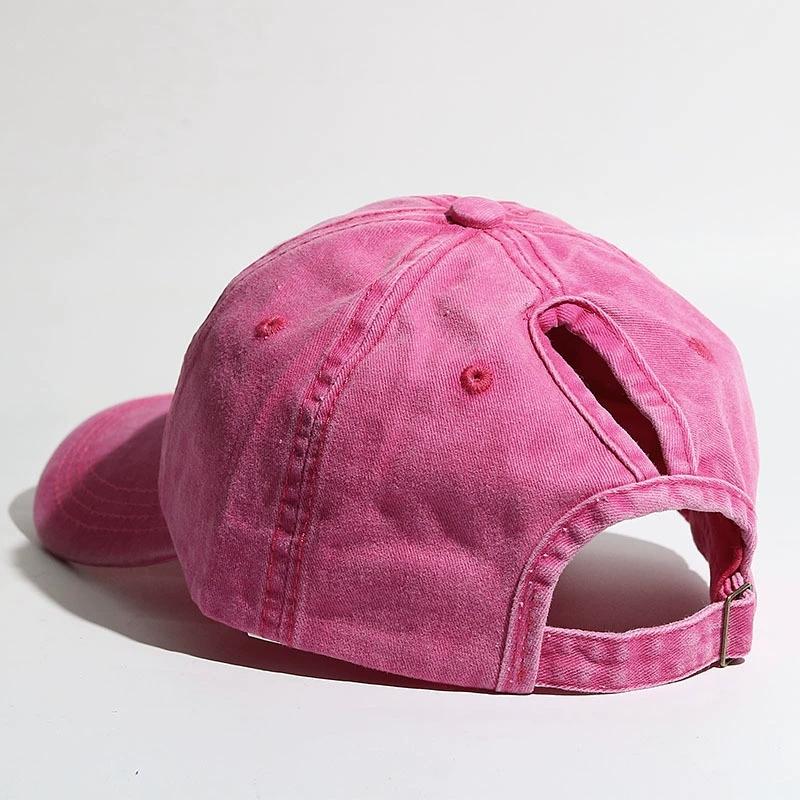 Korean-Style Washed Baseball Cap Spring and Summer Vintage Soft-Top Sun Hat Plain Distressed Denim Cap