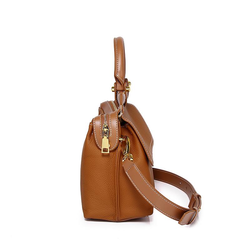 Женская сумка-тоут на одно плечо с косым плетением The First Layer Of Cowhide, простая кожа, для автомобилей высокого класса, белая линия, портативная женская сумка