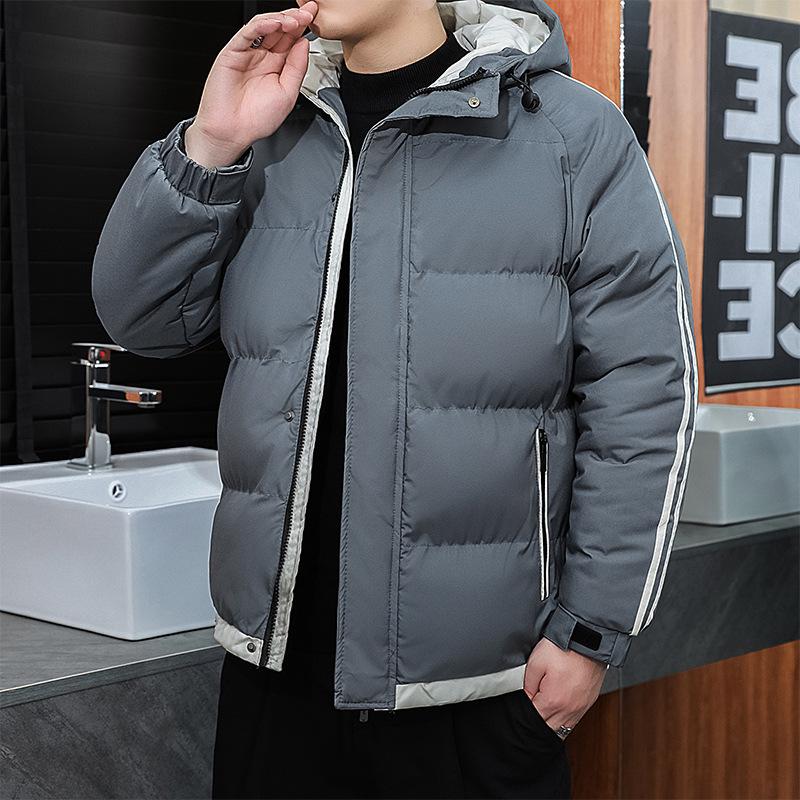Men's 2024 Autumn/Winter Hooded Down Cotton-Padded Jacket - Casual and Thickened Style
