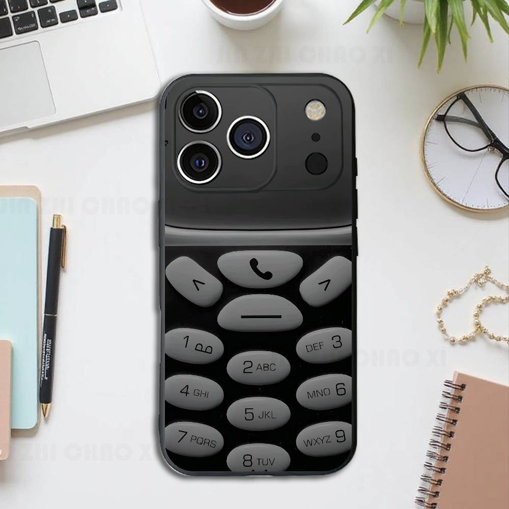 Силиконовый чехол для телефона с дизайном старого телефона для IPhone 17 16 15 14 13 12 11 X XS Plus Pro Max, ударопрочный, мягкий чехол