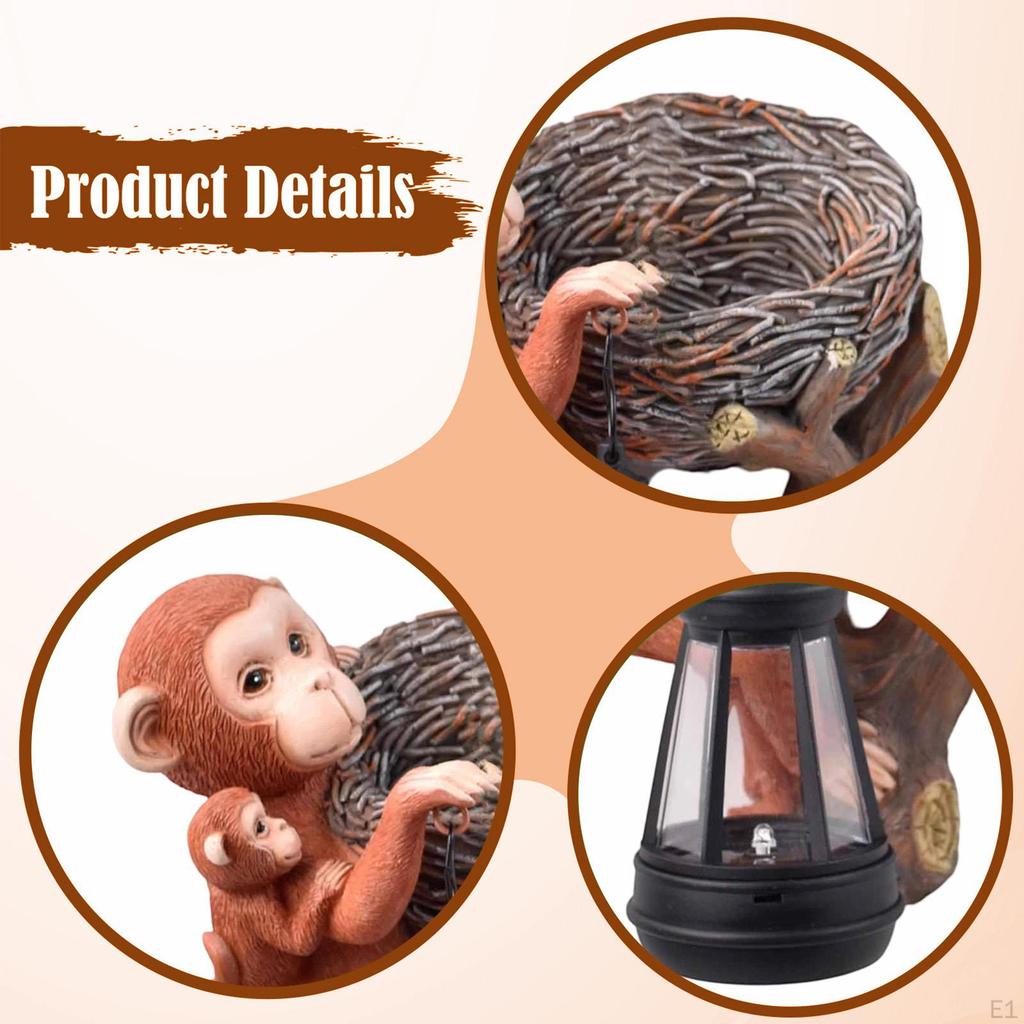 Солнечный свет Статуя обезьяны Смола Украшение Креативный подарок на новоселье Фигурка Сад