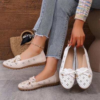 Женские балетки Новые дизайнерские туфли слипоны Женские удобные полые лоферы Летние нескользящие уличные кроссовки Женские Zapatos De Mujer