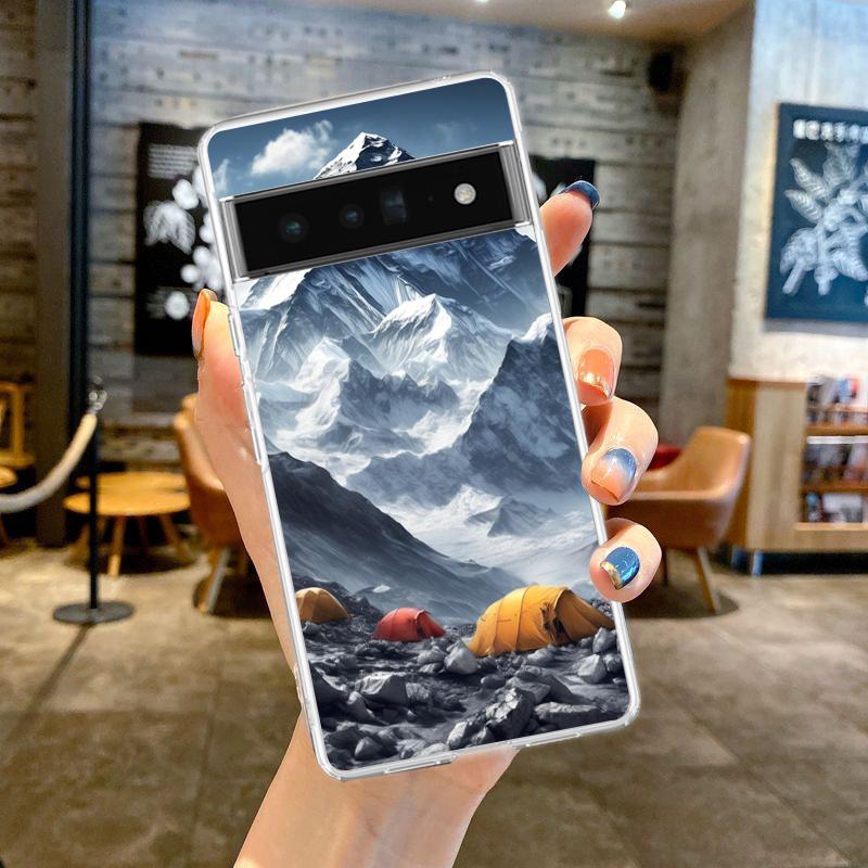 Гора Эверест Мир Первый Чехол Для Телефона Для Google Pixel 9 8 7 6 Pro XL 8A 7A 6A 5 4 5A 4A 3A XL 5G Мягкий Силиконовый Прозрачный Чехол