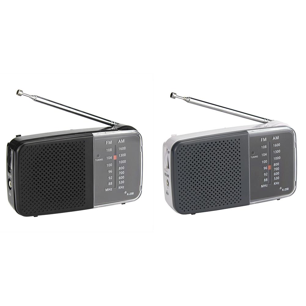 Мини-транзисторное радио AM/FM с динамиком и ремешком, работающее от батареек, с телескопической антенной для бега и езды на велосипеде