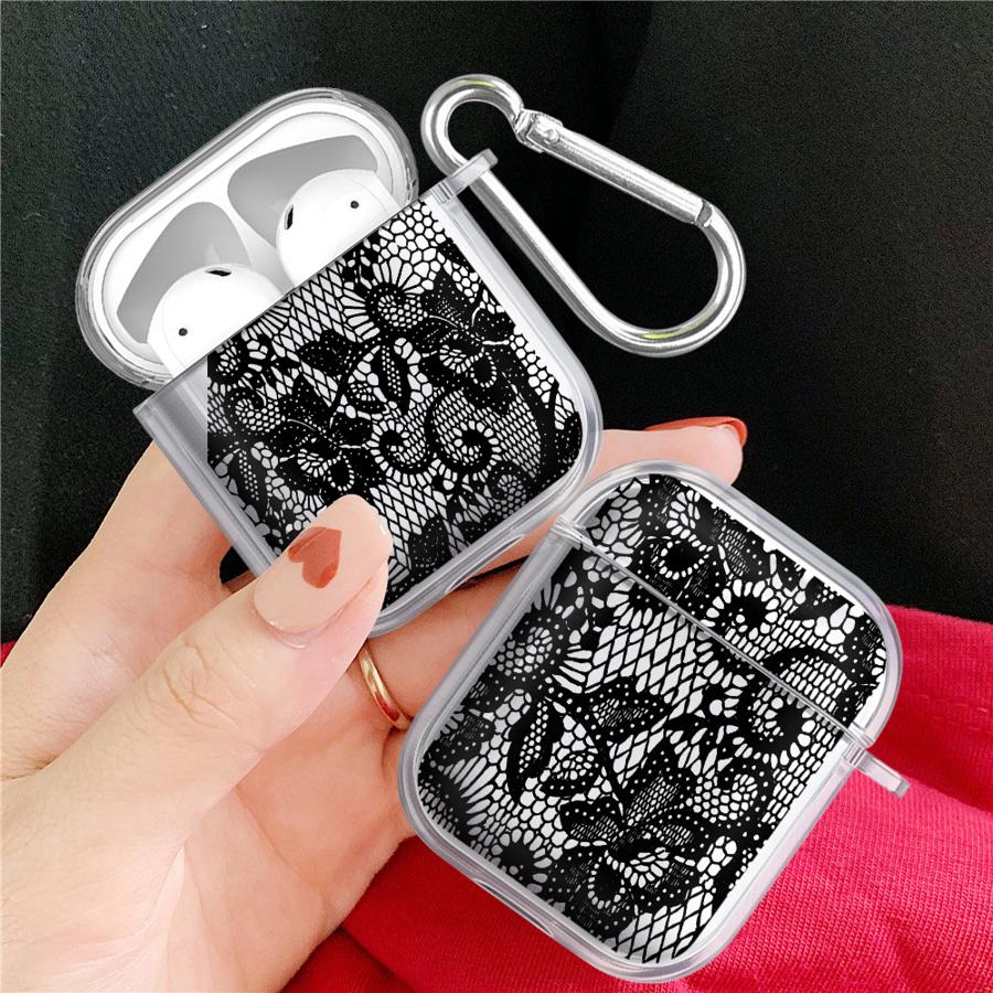 Прозрачные чехлы для наушников Чехол-обложка Для Airpods Pro3 4 Pro 1 Pro2 3 2 Узор «Тычинки цветов»