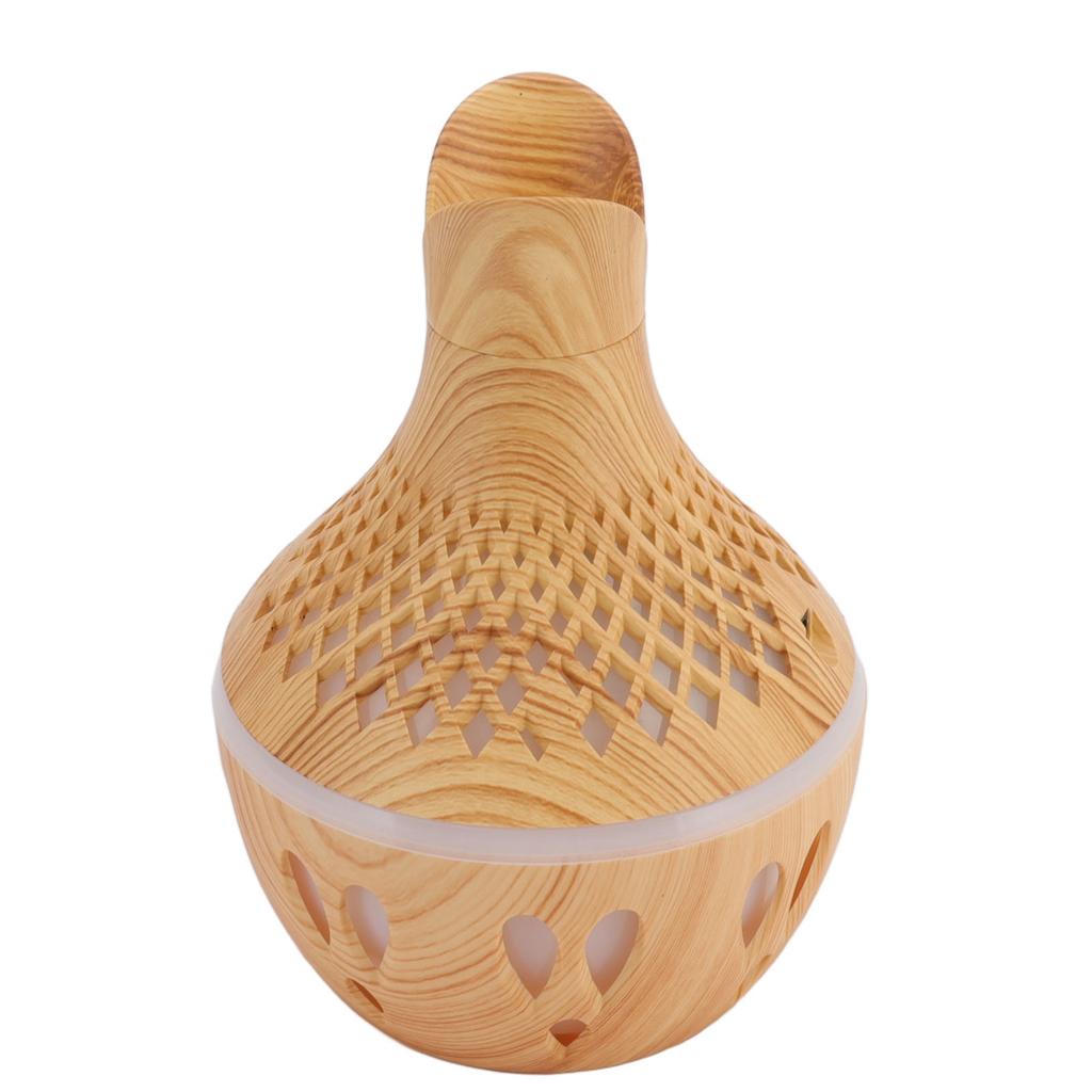 300ml Wood Grain Humidifier USB Powered Aroma Diffuser Humidifier with Ambient Night Light 2 Petal