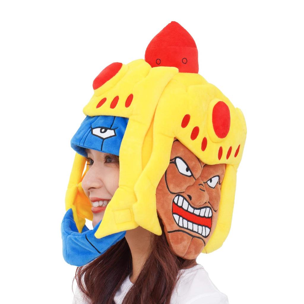 SAZAC Kinnikuman Fleece Kigurumi Deluxe Cap (Adult) - One Size Fits Most (Asuraman)