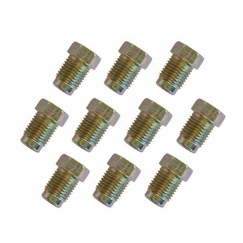 10Pcs M10 Brake Pipe M10x1.0 Threads Car Brake Line Fittings 17 X 10mm For 3/16" Steel Brake Line Tubing For Car SUV Motorcycles