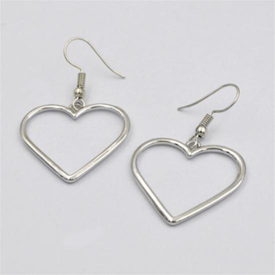 1 пара женских полых в форме сердца висячих серег-крючков в форме сердца, ювелирные изделия, подарок