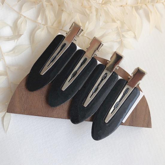 4Pcs Hair Clips Bright Color Seamless Hair Barrette Easy-wearing Decorative Ultra-light Non-slip Acrylic Women Bangs Clips Ornament