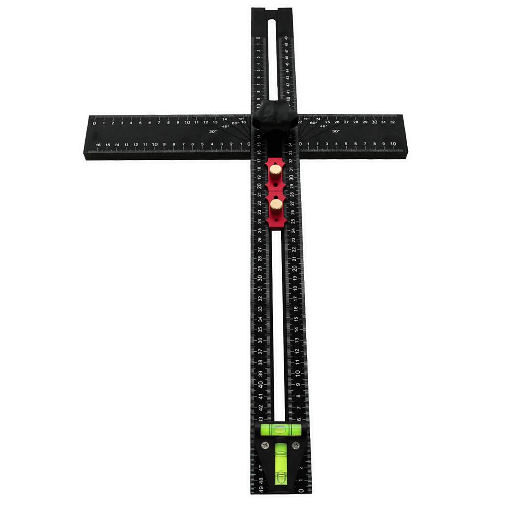 54 см Т-образный угольник с пузырьковым уровнем 90 45 градусов многоугловой измерительный инструмент регулируемая комбинация